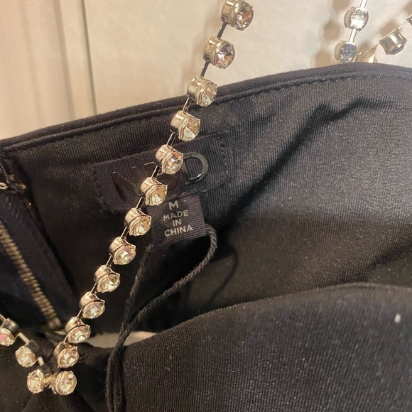 NBD Lilah Crop Top Size Medium Black - Picture 7 of 8